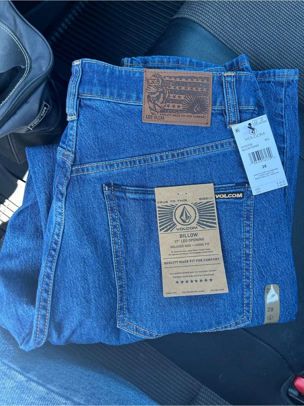 Volcom Billow Relaxed Fit Jeans - Deep Blue Denim
